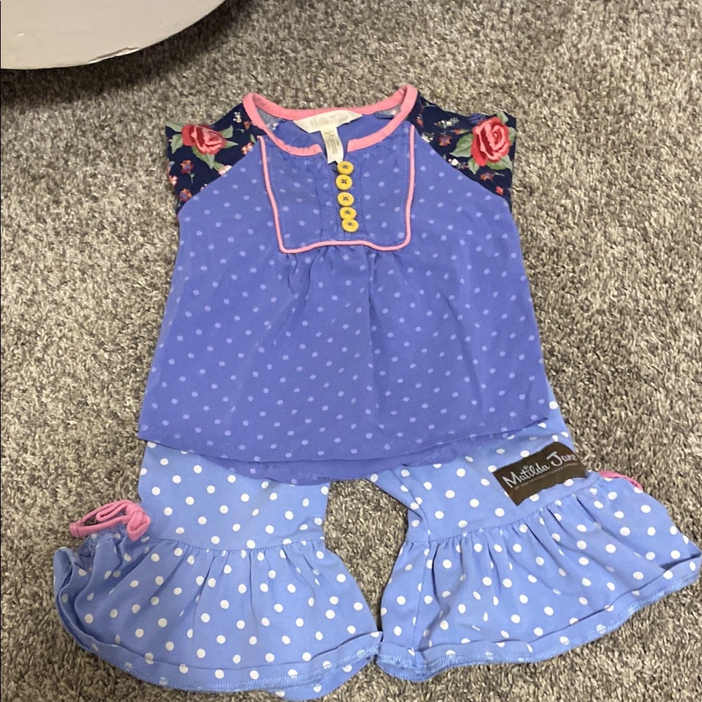 Matilda Jane Floral and Polka Dot Pajama Set - Picture 7 of 7